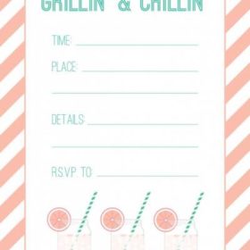 Grillin' & Chillin' Cookout Party Invites {Printables}