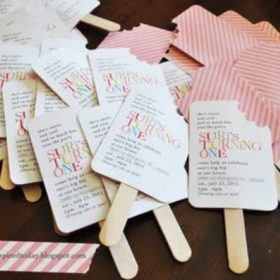 Popsicle Shaped Birthday Invitations