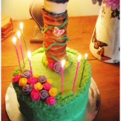 Rapunzel's Tower Cake for Tangled Party