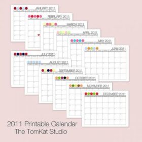 2011 Printable Calendar {Free}