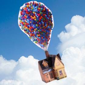 3D "UP" Printable House with Balloons