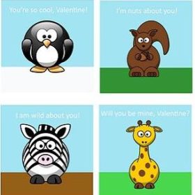 Animal Valentine Cards