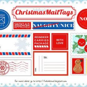 Christmas Mail Tags