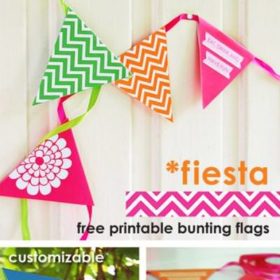 Colorful Bunting Flags {Free Printable}