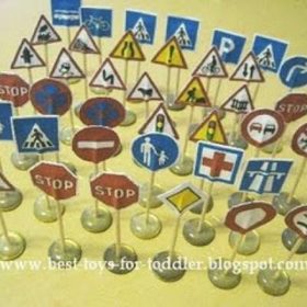 DIY toys - mini traffic signs