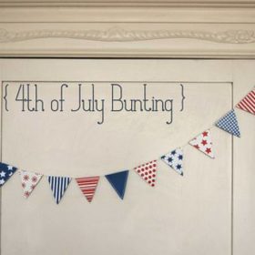 Printable 4th of July Bunting and Mini Flags