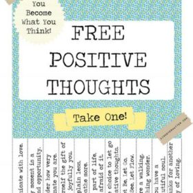 Free Positive Thoughts Poster {Free Printables}