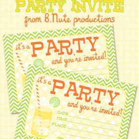 Free Printable Citrus Splash Party Invitations