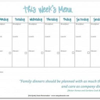 free printable weekly meal planner sheets tip junkie