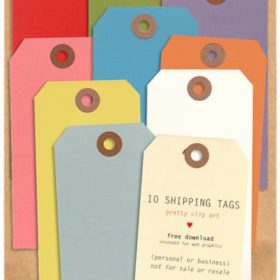 Free Solid Colored Tags