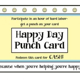 Happy Helper Punch Cards For Kids