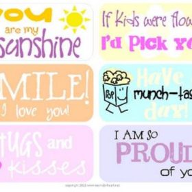 Lunchbox Love Notes {Printables for Kids}