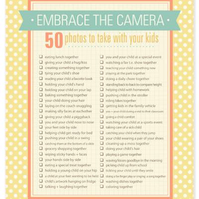 Mother's Day Photo Checklist: 50 fun photos to take with your kids