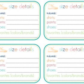 On-The-Go Size Charts {Organization}