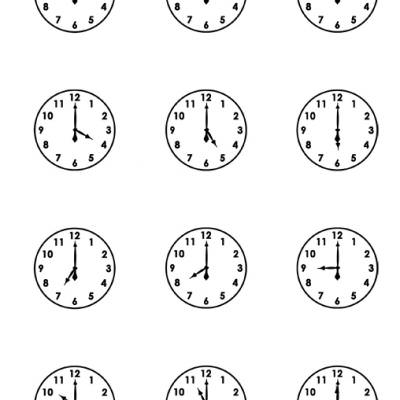 Printable Clock Faces Free Printable Worksheets – Tip Junkie