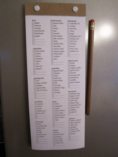 Printable Grocery List Tear-Off Pad – Tip Junkie