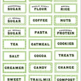 Printable Kitchen Labels