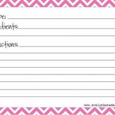 Printable Recipe Cards {blank} – Tip Junkie