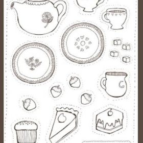 Printable Tea Party Coloring Page