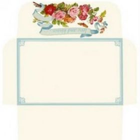 Vintage Rose Printable Envelope