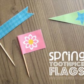 Spring Themed Toothpick Flags