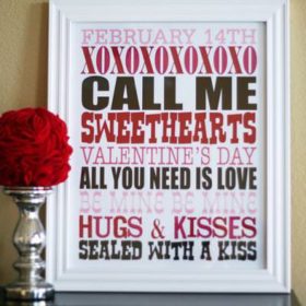 Valentine's Day Subway Art {Home Decor}