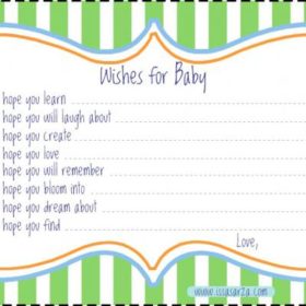 Wishes for Baby Card {baby shower game}