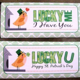 {Free Printable} St. Pattys Candy Bar Wrappers