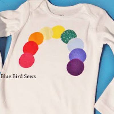 Rainbow Onesie {Homemade Gift for St. Patrick's Day}