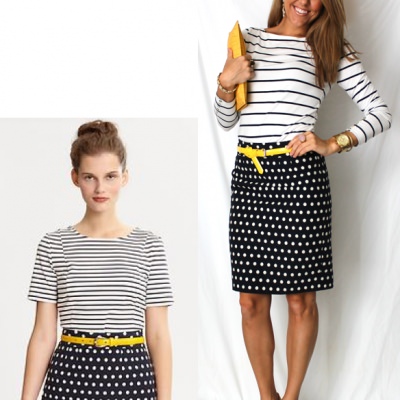 How to Mix Prints: Stripes and Polka Dots {Outfit Ideas}