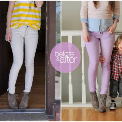Plain to Fab with a Little Dye {Pants}