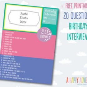 Birthday Interview Printable {Birthday Memorabilia}