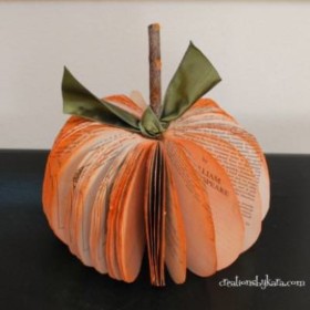 Book Page Pumpkin {Fall Decor}