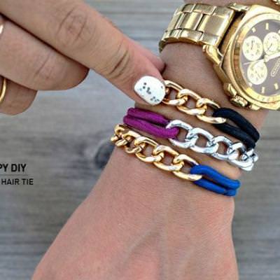 Chain And Hair Tie Bracelet Bracelets Tip Junkie