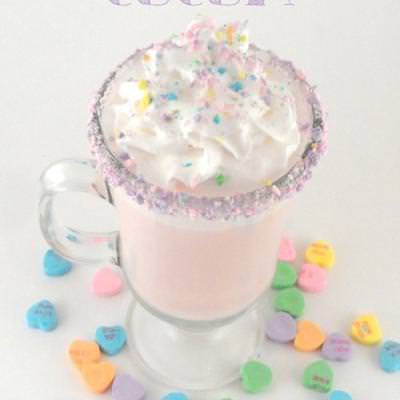 Conversation Heart Hot Cocoa {Valentines Food & Recipes}