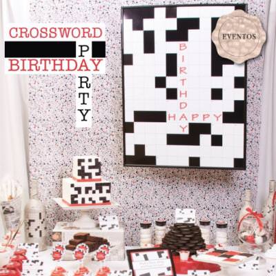 Crossword Birthday Party {adult party ideas} Tip Junkie Crossword Birthday Party {adult party ideas} Tip Junkie