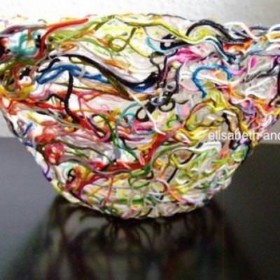 DIY Bowl From Yarn Scraps {Gifts Kids Can Make}