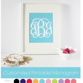 DIY Customized Monogram Printable