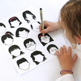 Drawing Faces Printable {Kids Activity Pages}