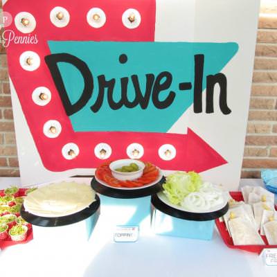Drive In Diner Birthday Party {food themes}