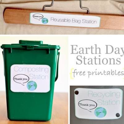 Earth Day Stations {free printable}