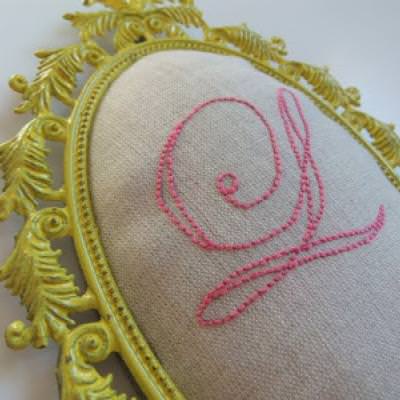 Embroidered Monogram Art {Intermediate}
