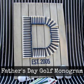 Father's Day Golf Monogram Pallet {Father's Day Gifts}