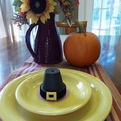 Flower Pot Pilgrim Hats {Pilgrim Hats}