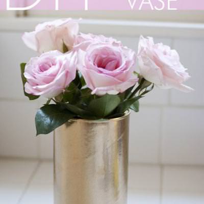 Gold Flower Vases DIY {Vases}