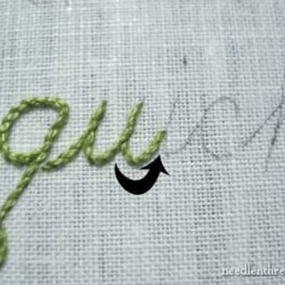 Hand Embroidering Script Fonts {Needlework}