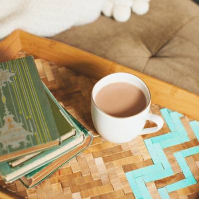 Herringbone Tray DIY {Baskets & Trays}