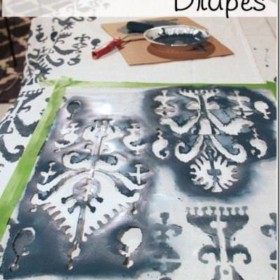 How to Create Stenciled Drapes {DIY Window Treatments}