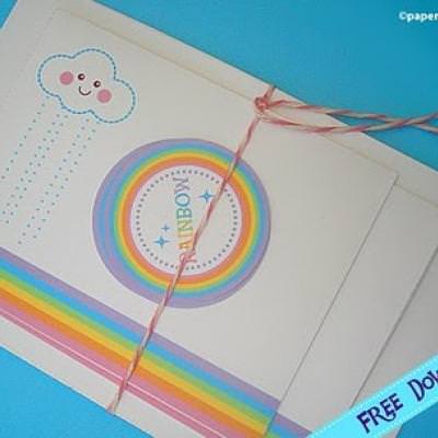 kids rainbow stationary free printables tip junkie