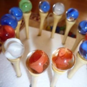 Marbles and Golf Tee Game {Fine Motor Skills}
